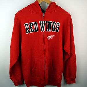 NHL Detroit Red Wings Spellout Full Zip Sweatshirt